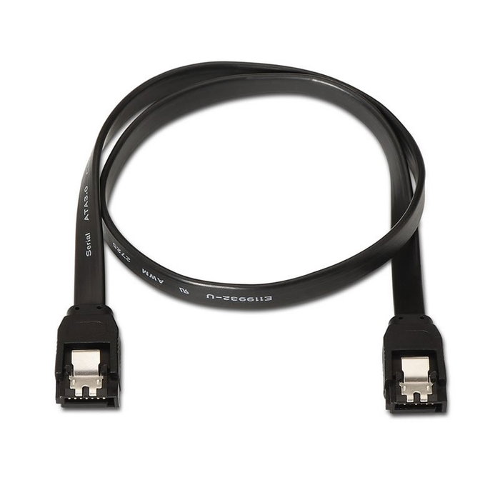 Aisens Cable SATA III Datos 6G con Anclajes, 0,5m, Negro Aisens Cable SATA III Datos 6G con Anclajes, 0,5m, Negro